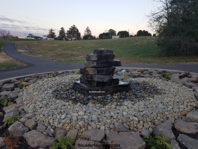 Seven Stack Rock Bubbler Fountain