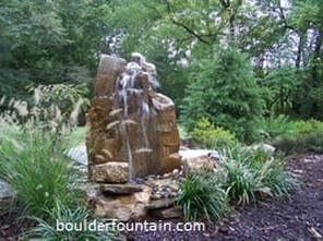 North Carolina Basalt Boulder Fountain