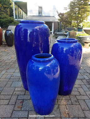 Deep Blue Cosmos Jar Set Of Three