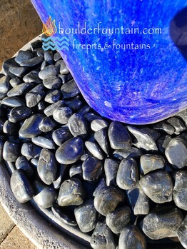 High Polished Black Beach Pebbles