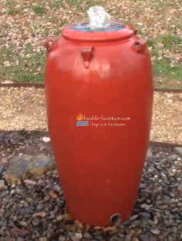 Small Deep Red Jar Fountain